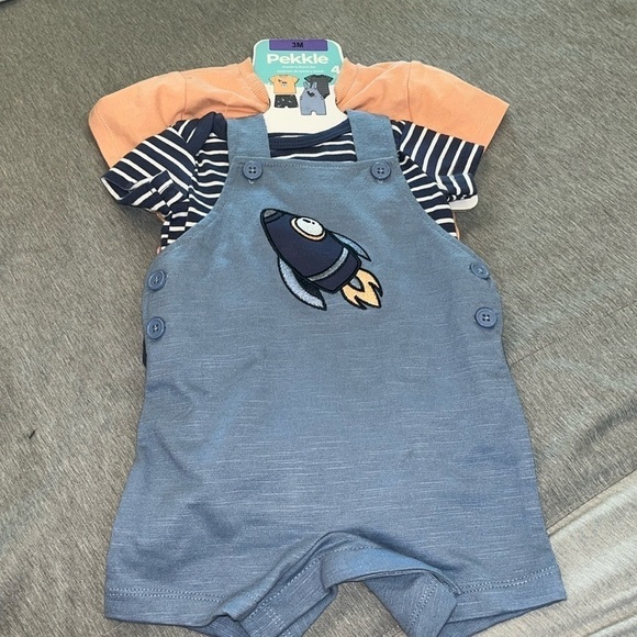 Pekkle NWTS Baby 4-piece Overall Set size 3 months - Picture 1 of 5